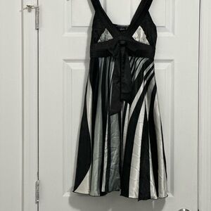 Black and White Striped Dress